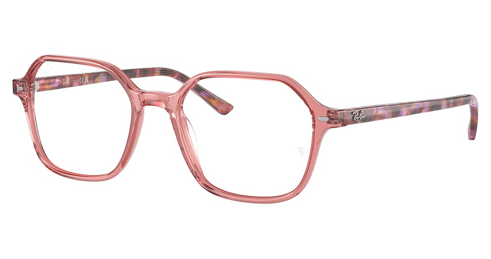 Ray-Ban RX5394 JOHN round eyeglasses in Transparent Pink