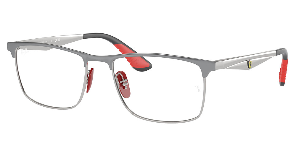 Ray-Ban RX6516M square eyeglasses in Gunmetal on Silver