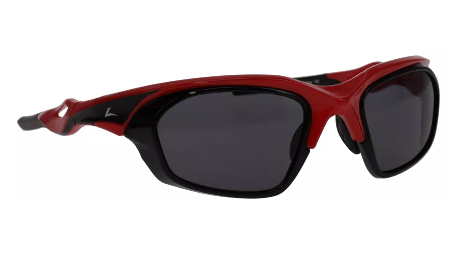 Shiny Red/Black / Gray Lenses