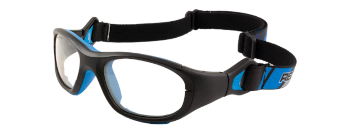 Matte Black/Cyan / Clear with Silver Flash