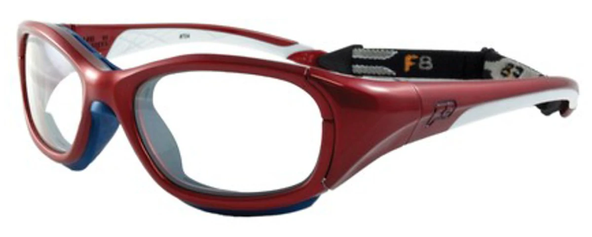 Shiny Crimson/White / Clear with Silver Flash