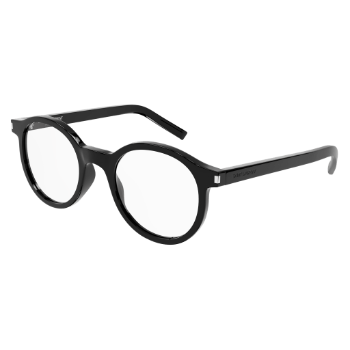 Saint Laurent SL 521 OPT round eyeglasses in Black Black Transparent