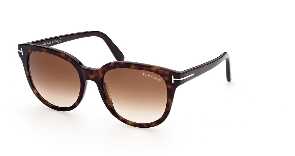 Tom Ford FT0914 round sunglasses in Dark Havana/Gradient Brown