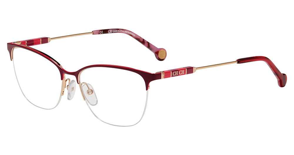 Carolina Herrera VHE163K cateye eyeglasses in Burgundy 0 A93