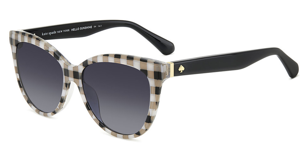 Kate Spade DAESHA/S/US cateye sunglasses in Whtbkpttr/Dark Grey Shaded