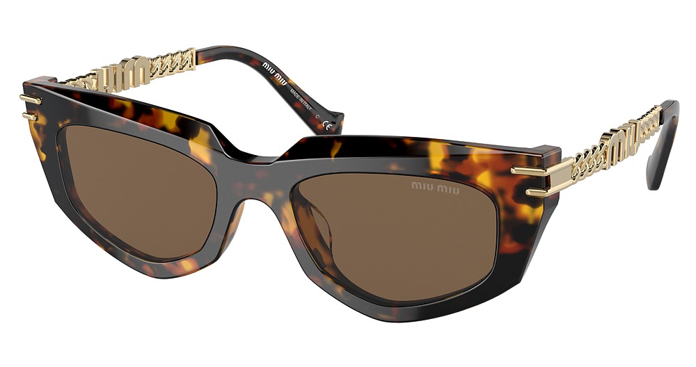 Miu Miu MU 12WS cateye sunglasses in Havana/Dark Brown