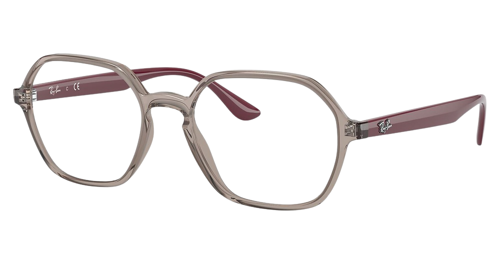 Ray-Ban RX4361VF irregular eyeglasses in Transparent Grey