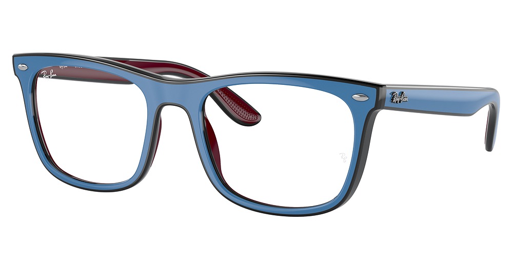 Ray-Ban RX7209 square eyeglasses in Azure Grey Bordeaux