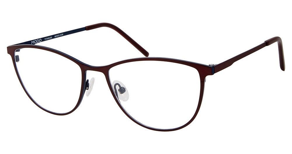 Modo 4228 round eyeglasses in Dark Red