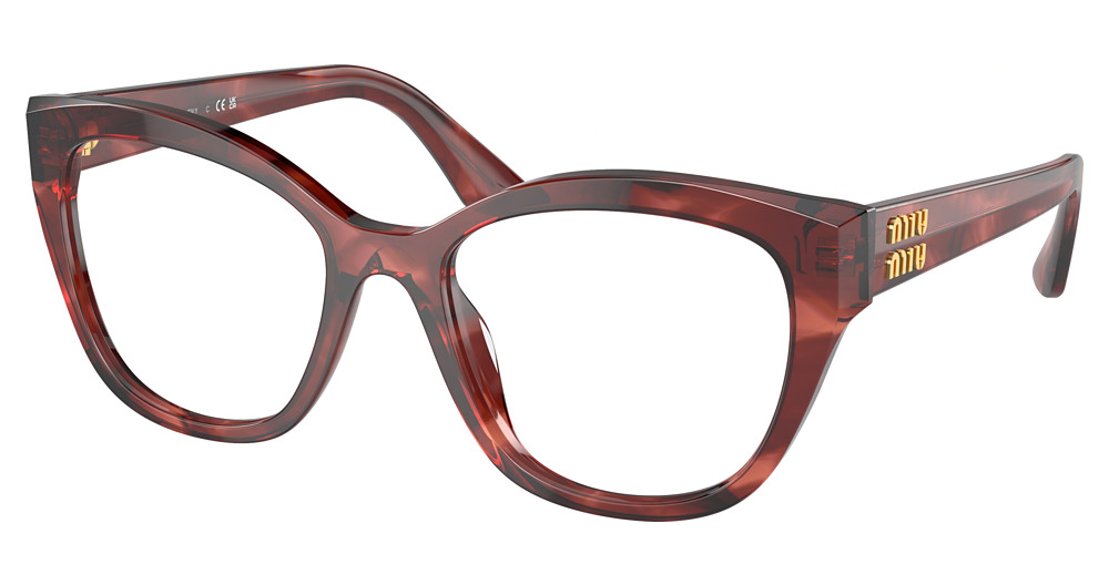 Miu Miu MU 05XV cateye eyeglasses in Striped Bordeaux