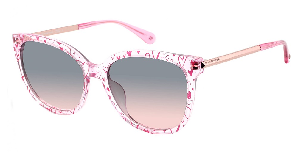 Kate Spade Britton/G/S square sunglasses in Slm Pkpoi/Grey Shded Pink