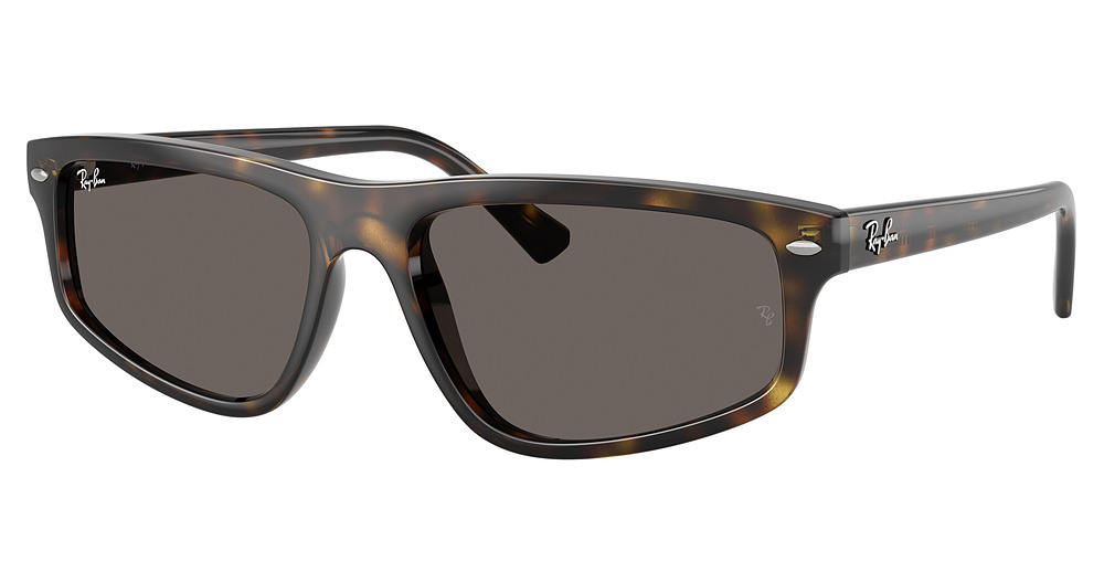 Ray-Ban RB2225 rectangle sunglasses in Havana/Dark Grey