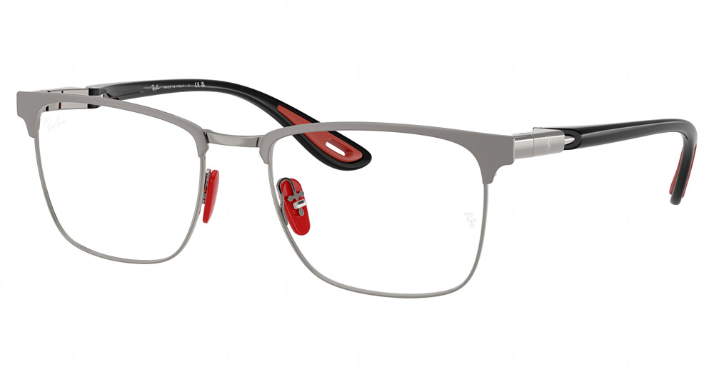 Ray-Ban RX6621M square eyeglasses in Matte Gunmetal on Gunmet
