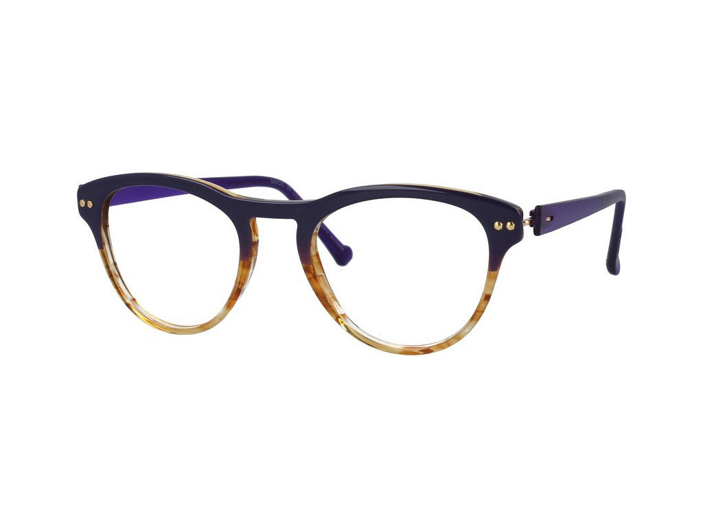 iGreen V-4.80 round eyeglasses in Top Purple/Light Havana