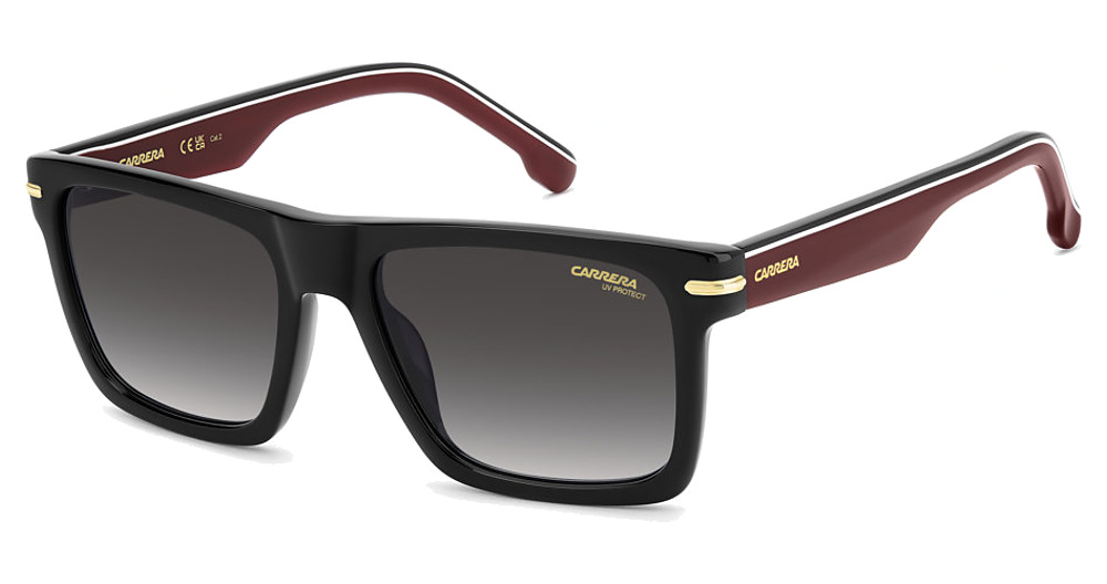 BLACK RED / DARK GREY SHADED