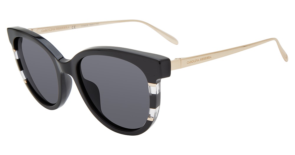 Carolina Herrera SHN623M cateye sunglasses in Black Crystal 0700