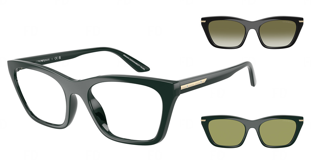 SHINY DARK GREEN / CLEAR