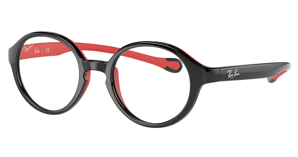 BLACK ON RUBBER RED