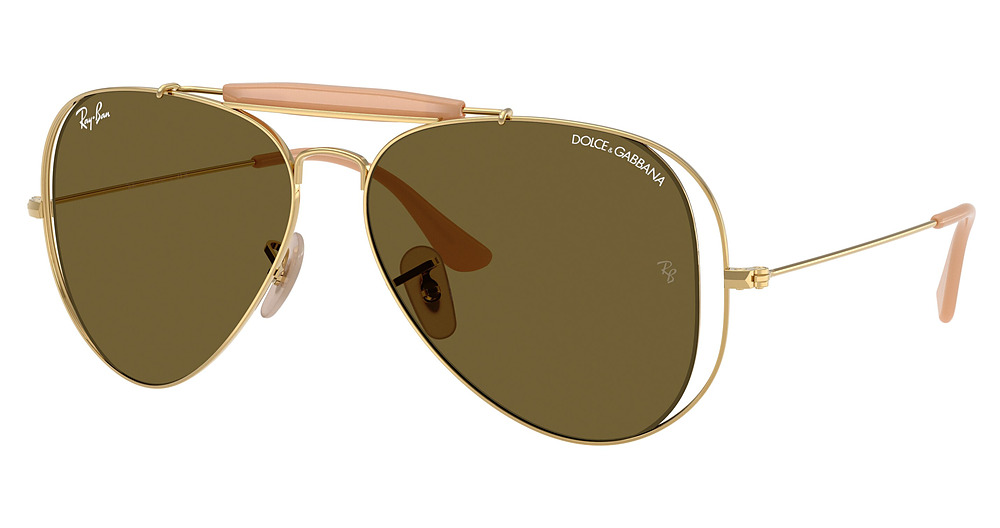 Ray-Ban RB3029M aviator sunglasses in Arista/Dark Brown