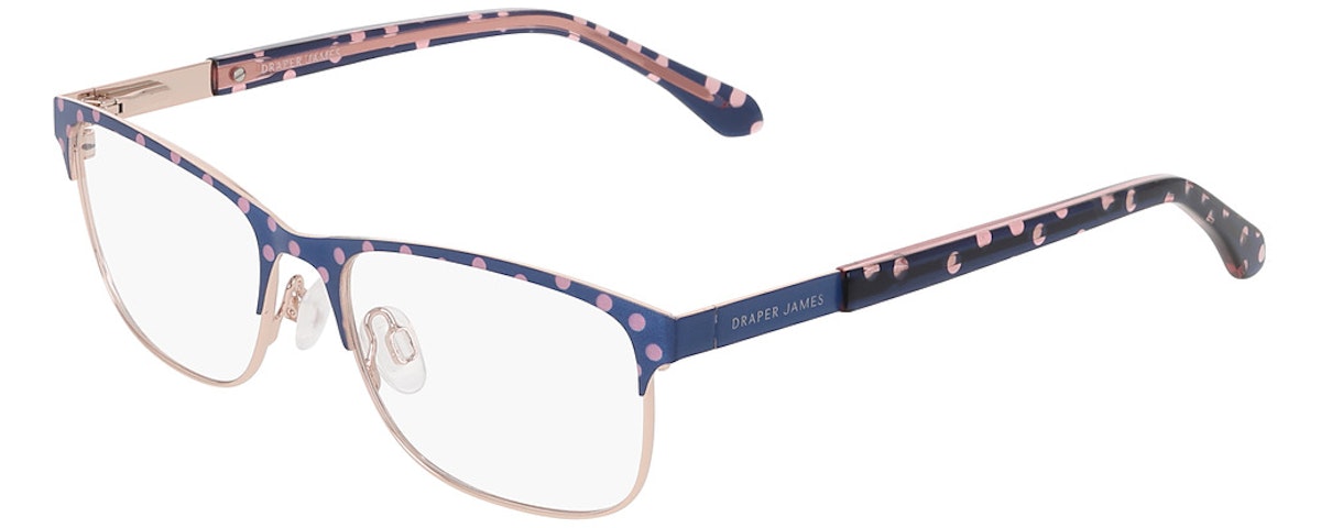 NAVY BLUSH POLKA