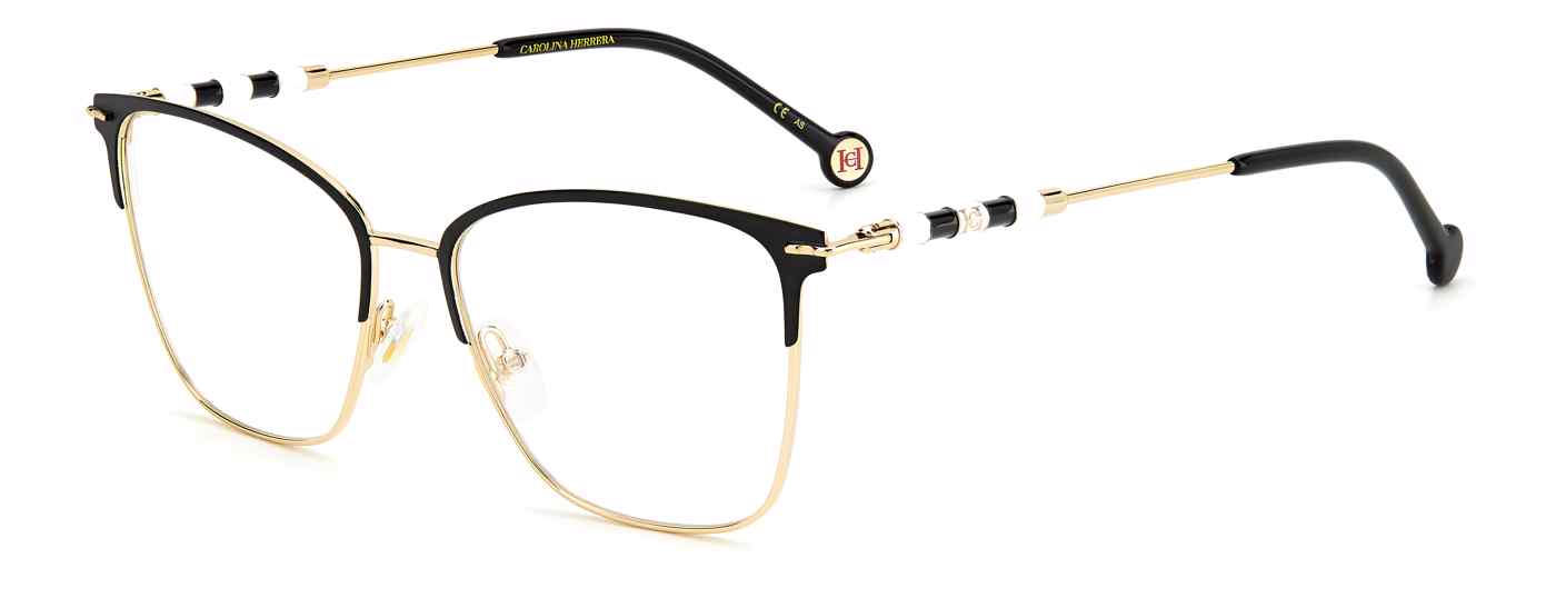 Carolina Herrera CH-0040 square eyeglasses in Gold Black