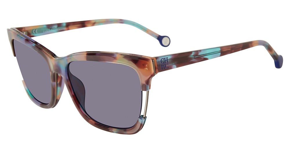 Carolina Herrera SHE752 square sunglasses in Rainbow Tortoise 05 Ah