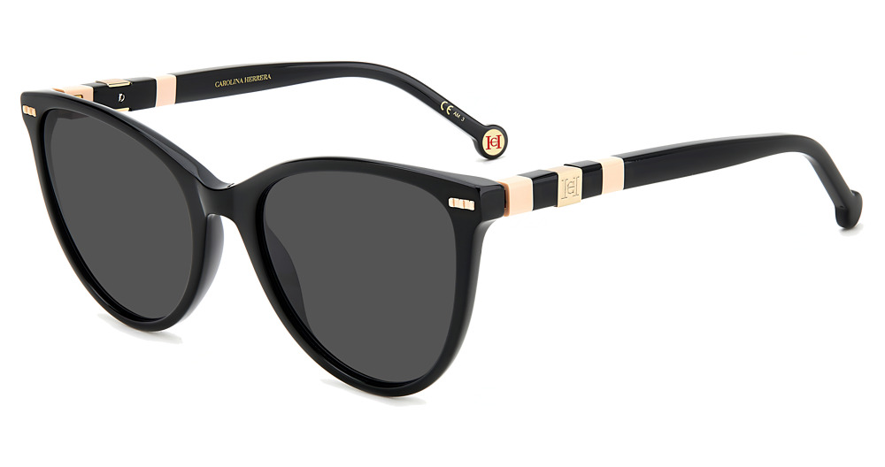 Carolina Herrera HER 0107/S cateye sunglasses in Blacknude/Grey