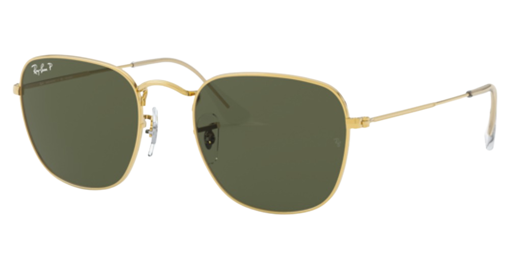 Ray-Ban RB3857 FRANK round sunglasses in Legend Gold/G 15 Green