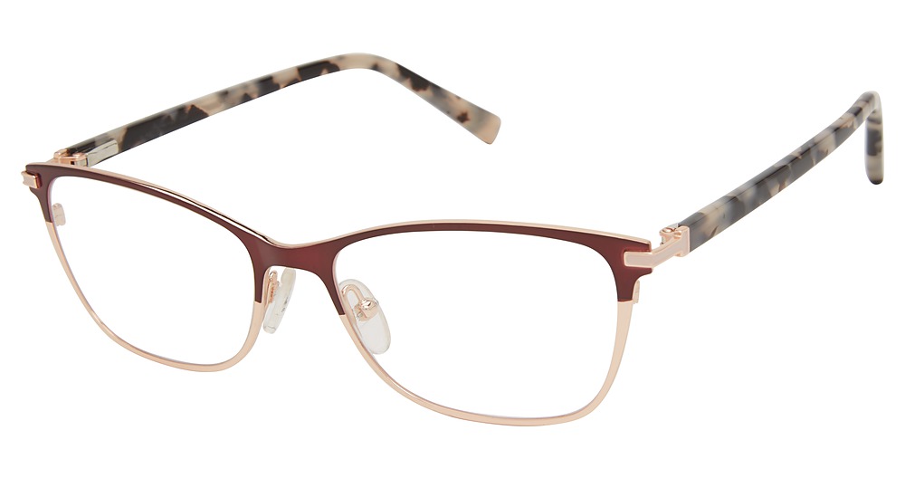 burgundy / rose gold