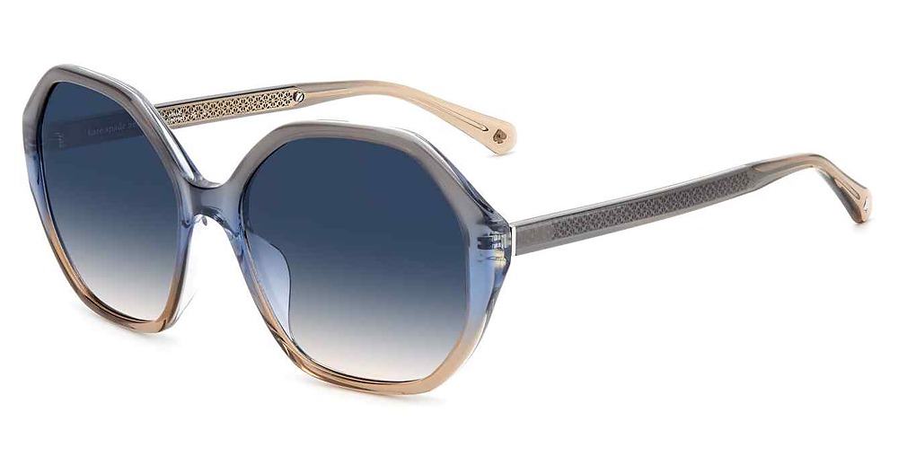 Kate Spade WAVERLY/G/S irregular sunglasses in Blue/Blue Doubleshade Peach