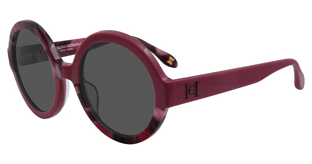 Carolina Herrera SHN597V round sunglasses in Burgundy 06 Kd