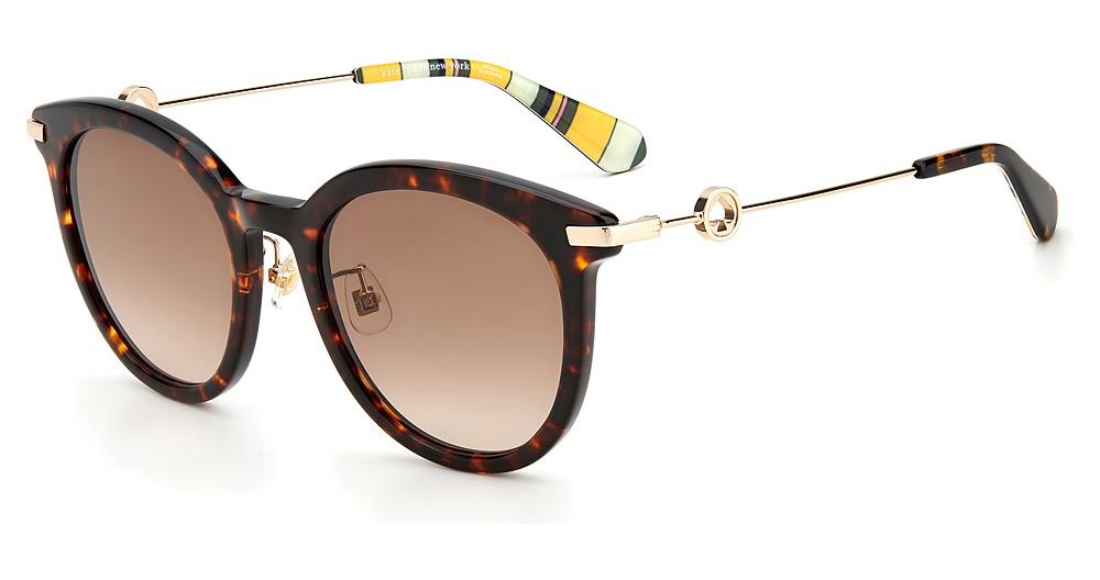 Kate Spade KEESEY/G/S round sunglasses in Havana/Brown Shaded
