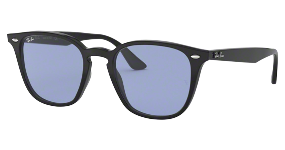 Ray-Ban RB4258F round sunglasses in Black/Blue