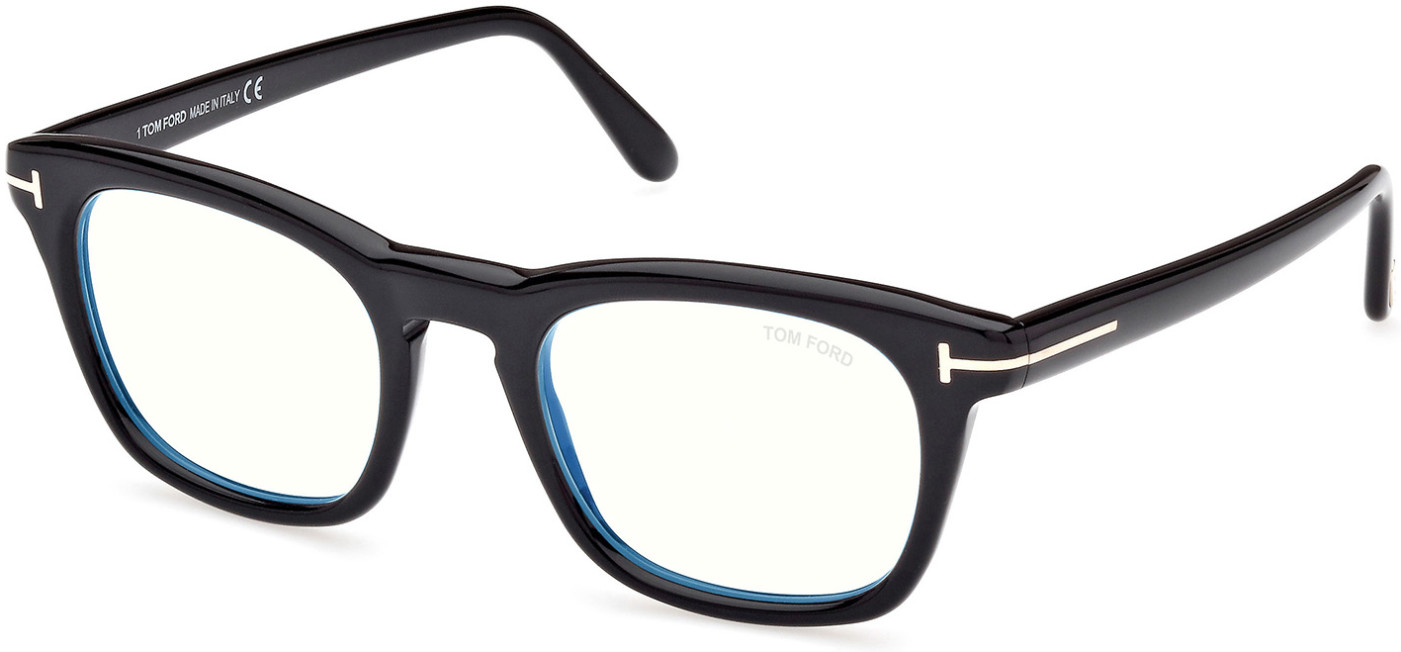 Tom Ford FT5870-F-B square eyeglasses in Shiny Black