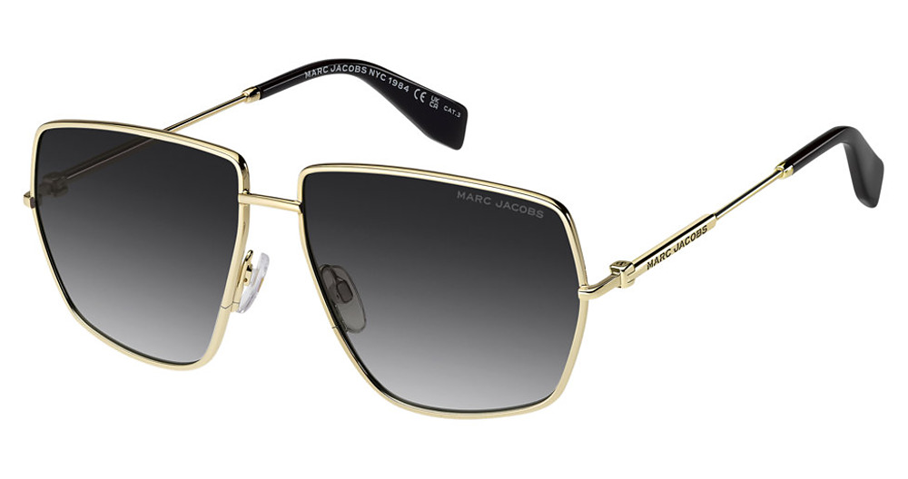 Marc Jacobs MARC 917/S square sunglasses in Gold Blck/Dark Grey Shaded