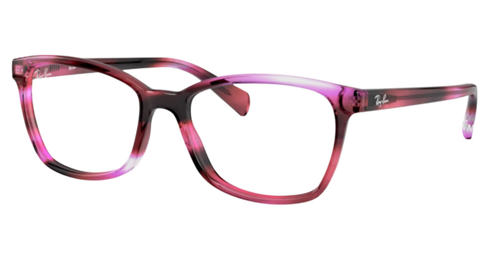 Ray-Ban RX5362 round eyeglasses in Striped Violet