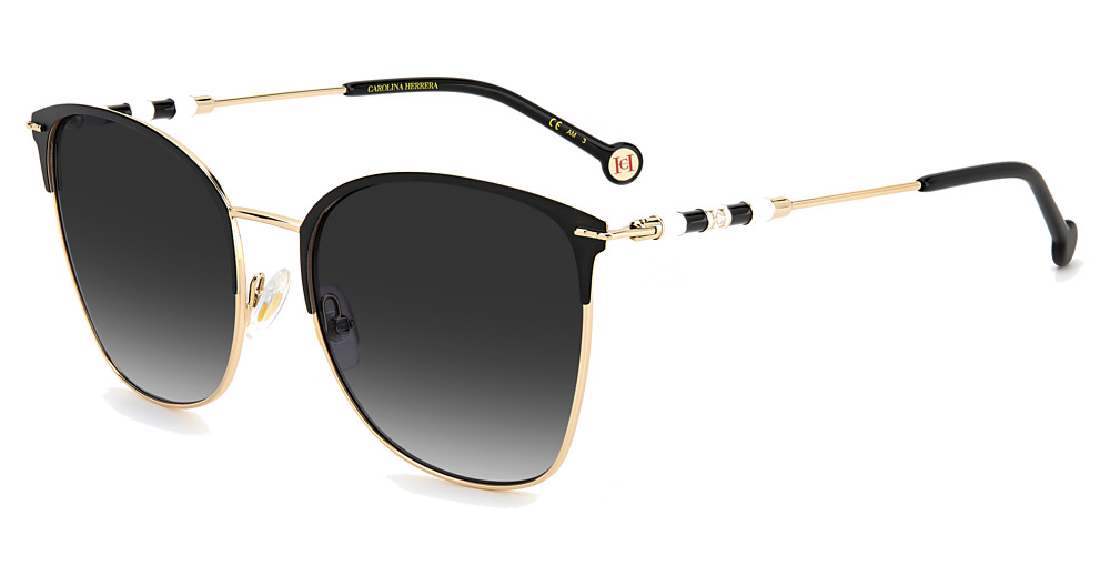 Carolina Herrera CH 0036/S cateye sunglasses in Gold Black/Grey Shaded