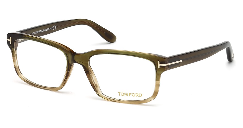 Tom Ford FT5313 irregular eyeglasses in Dark Green/Other