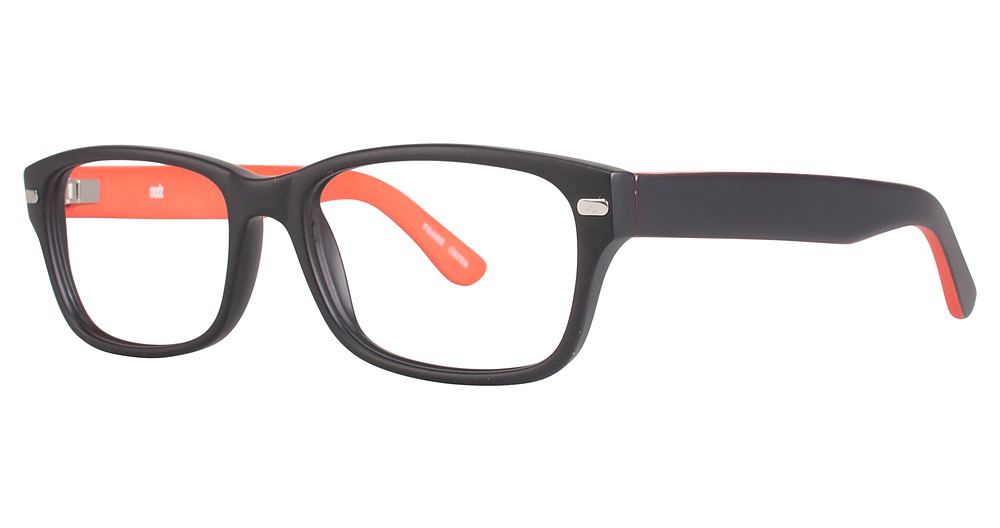 black matte/red