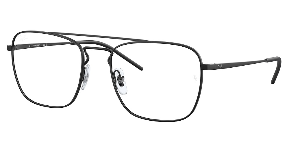 Ray-Ban RB3588 square sunglasses in Rubber Black/Photo Clear To Grey Quarz
