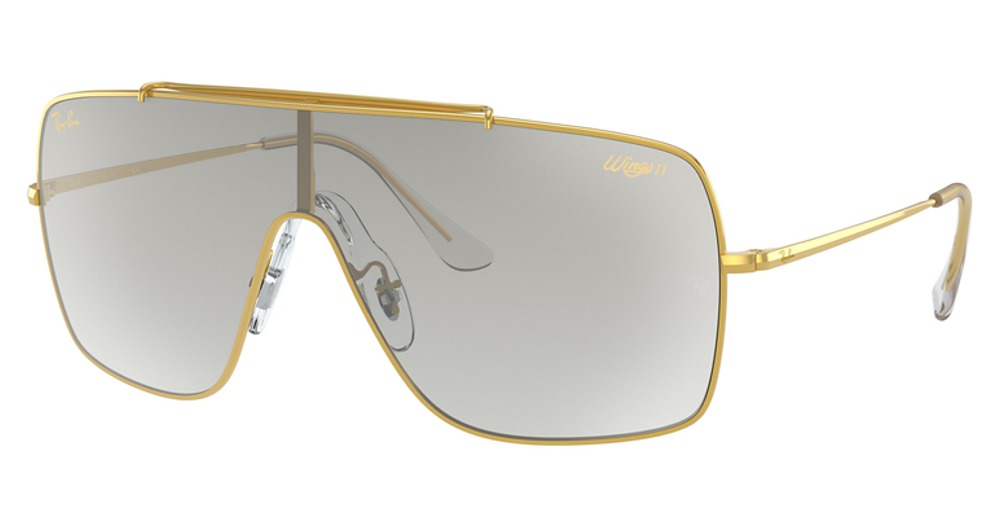 Ray-Ban RB3697 WINGS II sunglasses in Legend Gold/Clear Gradient Silver
