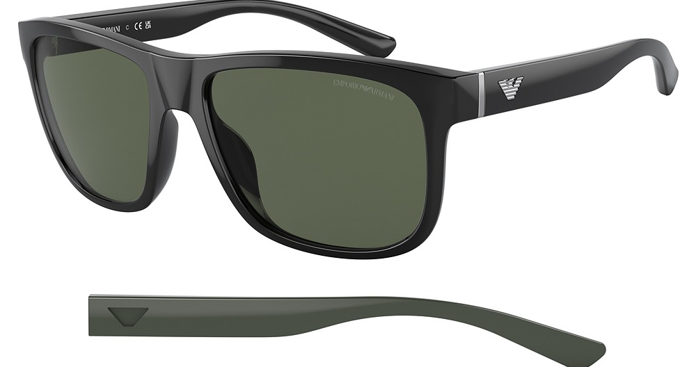SHINY BLACK / DARK GREEN