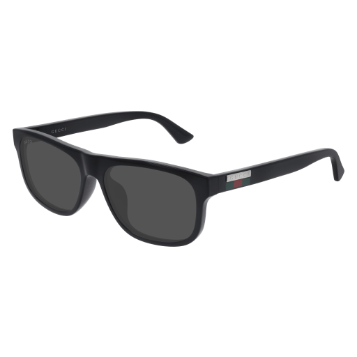 Gucci GG0770SA rectangle sunglasses in Black Black Grey/Cr 39