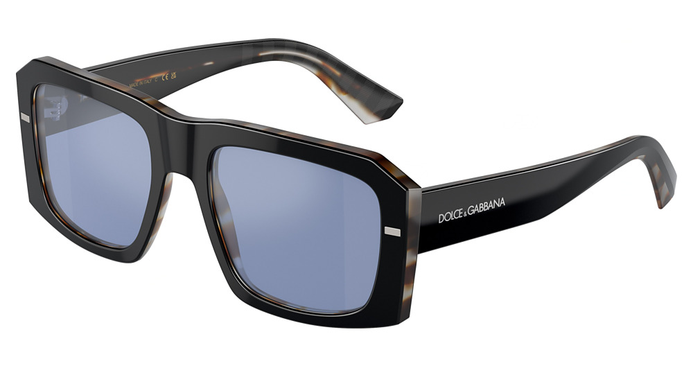 BLACK ON GREY HAVANA / LIGHT BLUE MIRROR SILVER