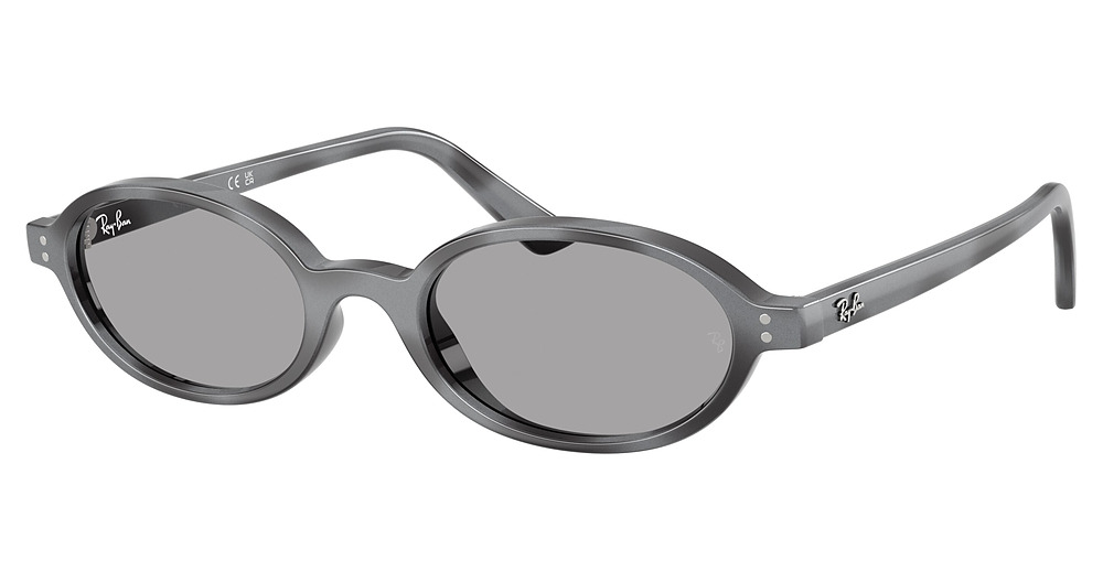 Ray-Ban RB4472 round sunglasses in Dark Grey Havana/Blue