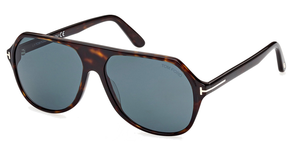 Tom Ford FT0934 aviator sunglasses in Dark Havana/Blue