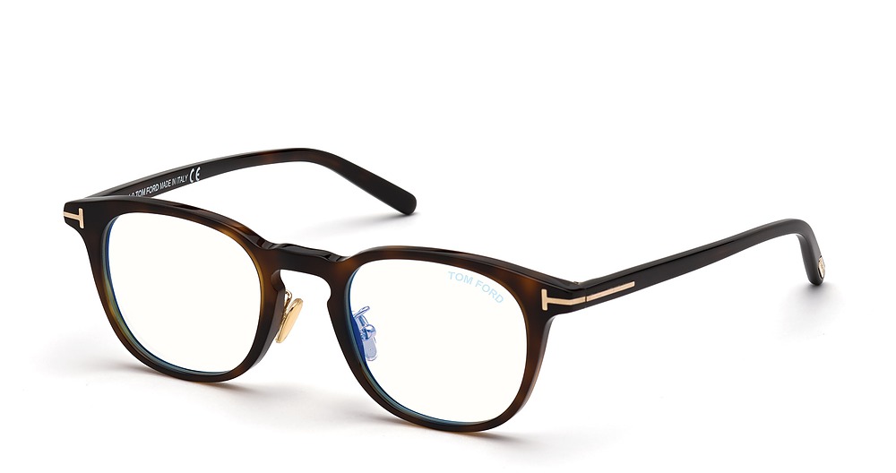 Tom Ford FT5725-D-B round eyeglasses in Dark Havana