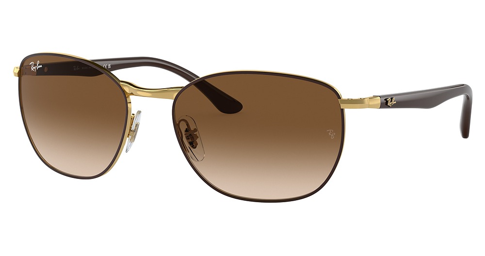 Ray-Ban RB3702 round sunglasses in Brown on Arista/Clear Gradient Brown