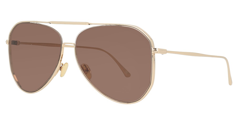 Tom Ford FT0853 aviator sunglasses in Shiny Rose Gold/Brown