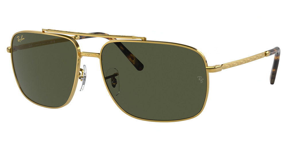 Ray-Ban RB3796 aviator sunglasses in Legend Gold/Green